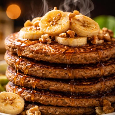 Image of Flourless Banana Bread Pancakes