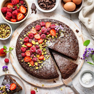 Image of Flourless Chocolate Scandinavian Cake