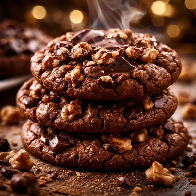Image of Flourless Chocolate Walnut Cookies