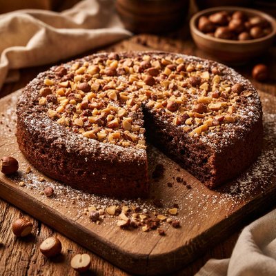 Image of Flourless Hazelnut Chocolate Cake