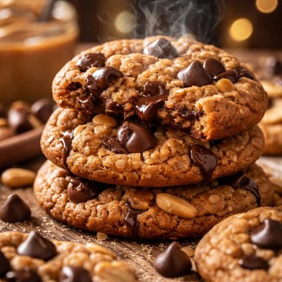 Image of Flourless Peanut Butter Chocolate Chip Cookies