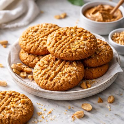 Image of Flourless Stevia Peanut Butter Cookies