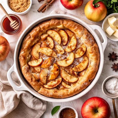 Image of Fluffy Apple Cinnamon Oven Pancake