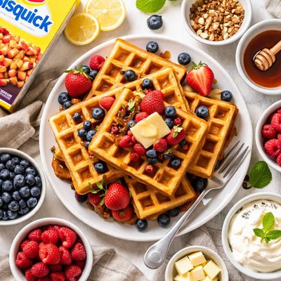 Image of Fluffy Bisquick Waffles