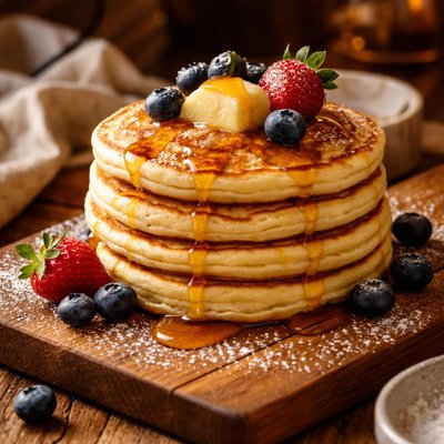 Image of Tortitas veganas esponjosas de suero de leche