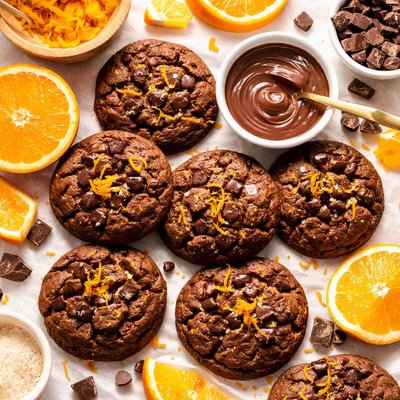 Image of Fluffy Chocolate Orange Cookies