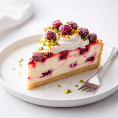 Image of Fluffy Cranberry Cheese Pie