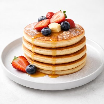 Image of Fluffy Egg Free or Eggless Pancakes