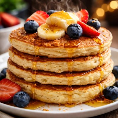 Image of Panqueques esponjosos sin gluten y ricos en proteínas