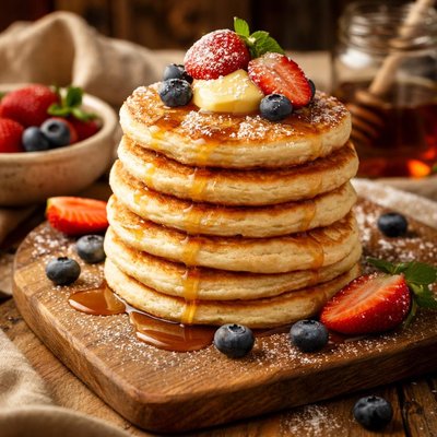 Image of Vegan Fluffy Homemade Pancakes