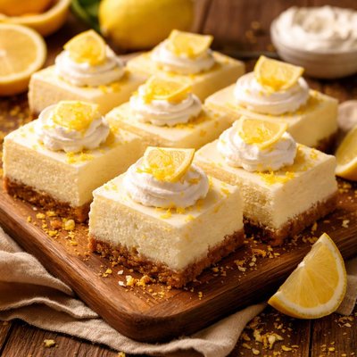 Image of Fluffy Lemon Cheesecake Squares