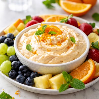 Image of Fluffy Orange Fruit Dip