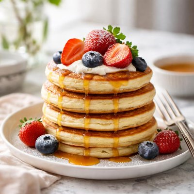 Image of Fluffy Protein Cottage Cheese Pancakes