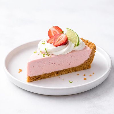 Image of Fluffy Strawberry Lime Pie