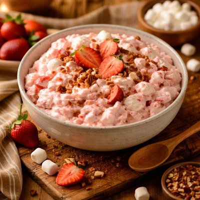 Image of Fluffy Strawberry Salad
