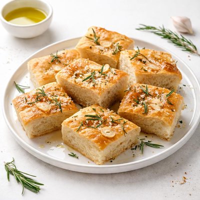 Image of Focaccia with Garlic Rosemary