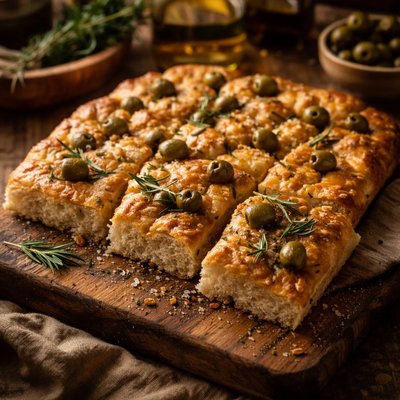 Image of Focaccia with Rosemary Olives