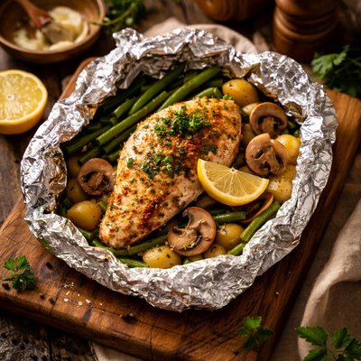 Image of Foil Pack Chicken Mushroom Dinner