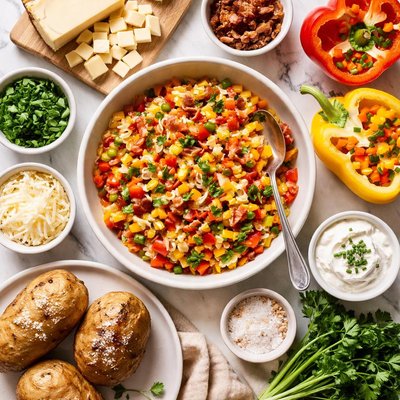 Image of Fontina and Bell Pepper Baked Potato Topping