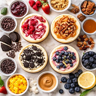 Image of Four 4 5 Inch Cheesecakes with Nine Stir in Variations