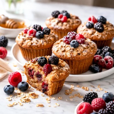 Image of Four Grain Four Berry Muffins