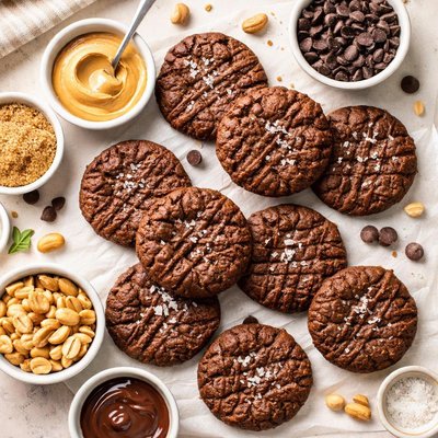 Image of Four Ingredient Chocolate Peanut Butter Cookies