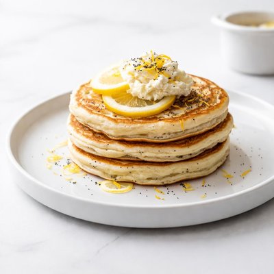 Image of Four Seasons Lemon Ricotta Poppy Seed Pancakes