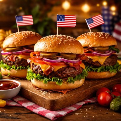 Image of Fourth of July Burgers
