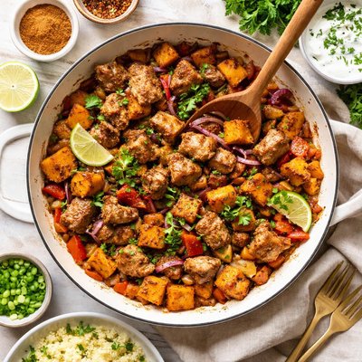 Image of Fragrant Cinnamon Pork with Sweet Potatoes