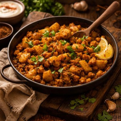 Image of Fragrant Indian Spiced Potatoes and Chickpeas 5fix