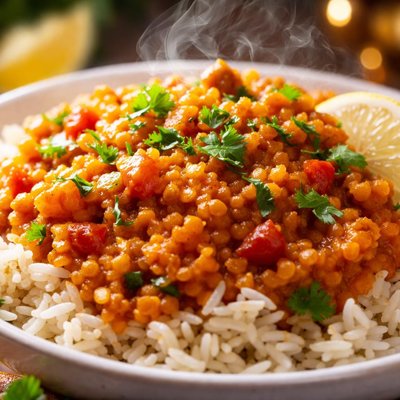 Image of Fragrant Red Lentils with Rice