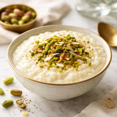 Image of Fragrant Rice Pudding with Pistachios Kheerni
