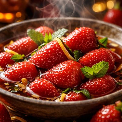 Image of Fraises Marinees Aux Calvados Strawberries in Calvados