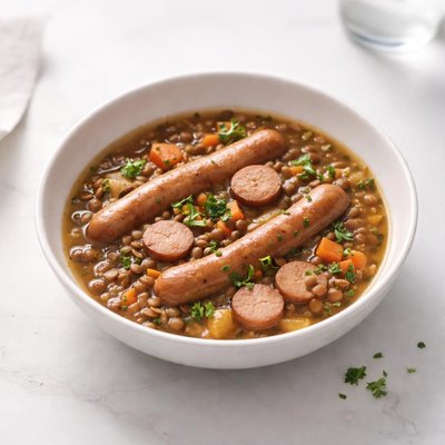 Image of Frankfurter and Lentil Soup
