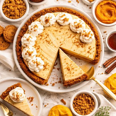 Image of Freezer Pumpkin Pie with Gingersnap Crumb Crust