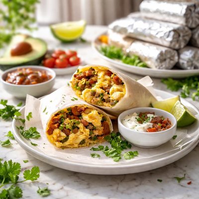 Image of Freezer Sausage and Egg Breakfast Burritos