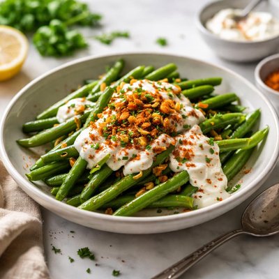 Image of French Beans with Sour Cream and Paprika