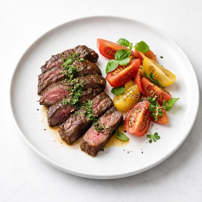 Image of French Bistro Steak and Tomatoes
