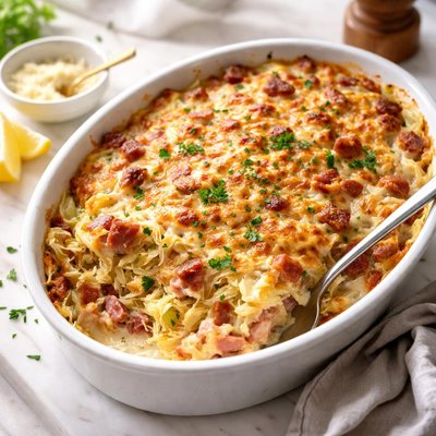 Image of French Cabbage and Ham Gratin