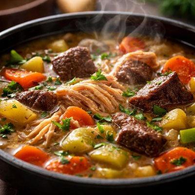 Image of French Chicken and Beef Soup