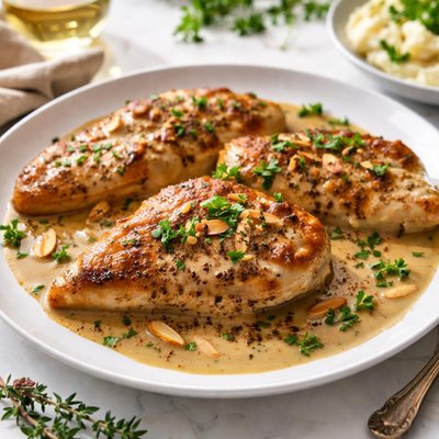Image of French Chicken with Sherry Nutmeg Sauce