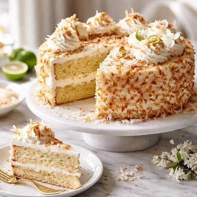 Image of French Coconut Cream Cake