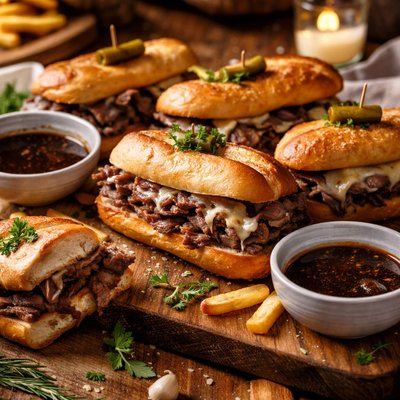 Image of French Dipped Sandwiches Crock Pot Version