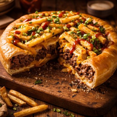 Image of French Fry Burger Pie