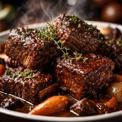 Image of French Influenced Braised Beef Short Ribs