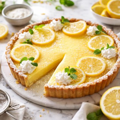 Image of French Lemon Tart Lightened Up Version