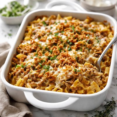 Image of French Onion Beef Noodle Bake