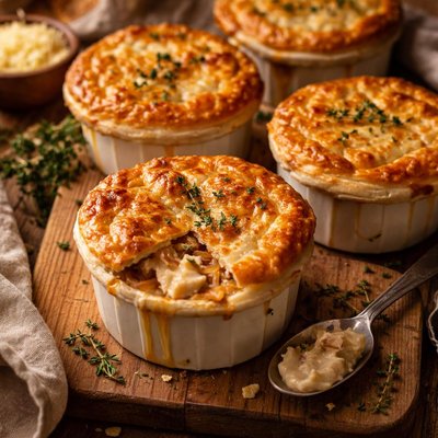 Image of French Onion Chicken Pot Pies