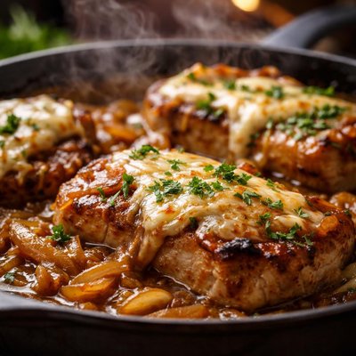 Image of French Onion Pork Chops Skillet