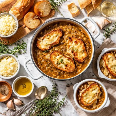 Image of French Onion Soup Alton Brown